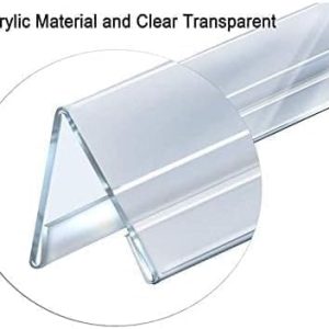 ARS® Acrylic Desk Name Plate Holder Sign Frame for Table Display Blank Nameplate Office Business Conference Meetingroom Student School Classroom (06 Inch x 2 Inch- 8 Pack) - Image 3