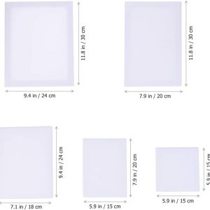 ARS® Stretched White Blank Canvas Artist Canvas Board Wood Painting Panel Boards for DIY Drawing 100% Cotton Artist Canvas Boards For Painting, Acrylic Pouring, Oil Paint Dry & Wet Art Media 10 Pcs - Image 3