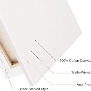 ARS® BLANK CANVAS (70 X 100) cm (white), 100% Cotton Artist Canvas Boards For Painting, Acrylic Pouring, Oil Paint Dry & Wet Art Media - Image 5
