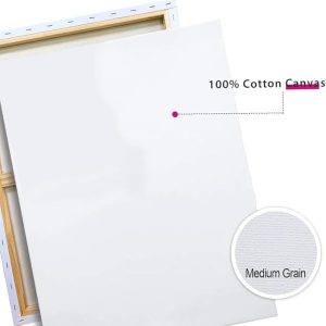 ARS® white BLANK Canvas Board 280 GSM 80 x 80 CM 100% Cotton Boards For Painting, Acrylic Pouring, Oil Paint Dry & Wet - Image 5