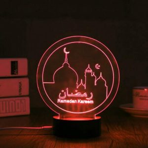 ARS® 3D Ramadan Kareem Night Light led lamp 7 Colors Touch USB Charge Desk Table Bedroom Decoration Gift muslim allah - Image 3
