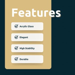 ARS® Acrylic Book Stand Acrylic Glass Holy Quran Stand | Transparent Rehal Stand with Arabic Golden Calligraphy | Modern Quran Holder | Elegant Design | Islamic Gift for Ramadan, Eid, Birthdays - Image 4