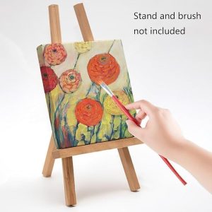 ARS® white BLANK Canvas Board 280 GSM 80 x 80 CM 100% Cotton Boards For Painting, Acrylic Pouring, Oil Paint Dry & Wet - Image 6