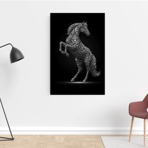 ARS® Horse Wall Art Paintings Arabic Islamic Calligraphy Artwork for Home Walls Office Decor Islamic Canvas Wall Art for Decoration Frame easy to hang, 90x60cm, 1Pcs - Image 2