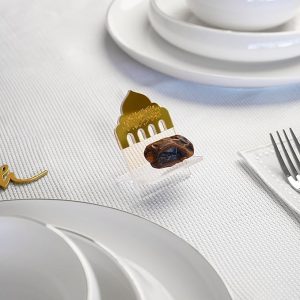 ARS® Date Holder Plexiglass Ramadan Decoration - Eid Gift Islamic Muslim Decor - Iftar Table Acrylic Bismillah 2 Pcs - Image 4