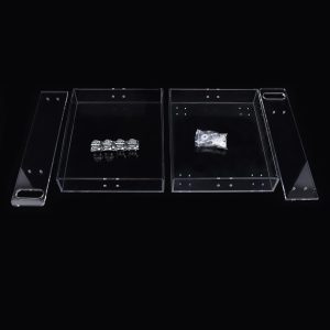 ARS® Clear Acrylic 2-Tier Storage Rolling Cart, Mobile Bar Cart with Wheels – Multi-Tier Transparent Organizer for Home, Kitchen, Office & Entertaining - Image 5