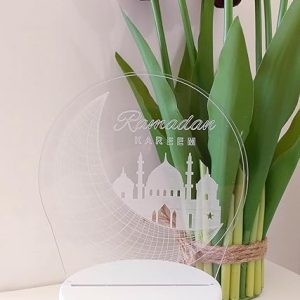 ARS® 3D Ramadan Kareem Night Light led lamp 7 Colors Touch USB Charge Desk Table Bedroom Decoration Gift muslim allah - Image 3