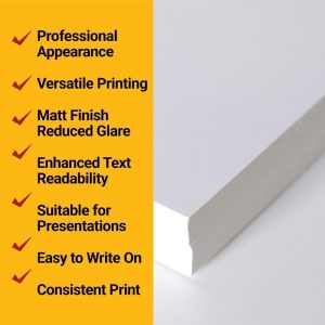 ARS® White Cardstock, A4 300gsm Thick Paper sheets Heavyweight card Paper for Printing Scrapbooking Card Making Invitations Menus Flyers DIY Arts Crafts, 70 sheets, 21 cm x 29.7 cm - Image 4