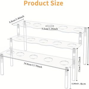 ARS® 15 Holes Cupcake Stand, AZONEE Ice Cream Cone Holder Stand with 3 Layers, Clear Acrylic & 1.26-inch Diameter for Parties and Displays - Image 3