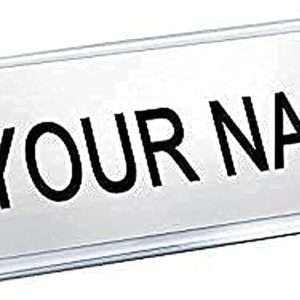 ARS® Acrylic Desk Name Plate Holder Sign Frame for Table Display Blank Nameplate Office Business Conference Meetingroom Student School Classroom (06 Inch x 2 Inch- 8 Pack) - Image 6