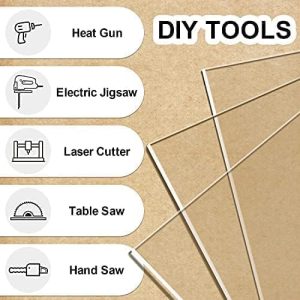 ARS® Acrylic Sheet Clear Cast Plexiglass 5" x 7" 0.08" Thick (4mm) Pack of 10 Transparent Plastic Plexi Glass Board with Protective Paper for Photo Frame Replacement, DIY Display Projects, Craft - Image 6