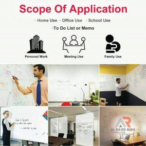 ARS® Self Adhesive Whiteboard Sticker Removable Wall Vinyl Peel and Stick Paper School, Office, Home, College Students Painting Wallpaper (60x200cm) - Image 5