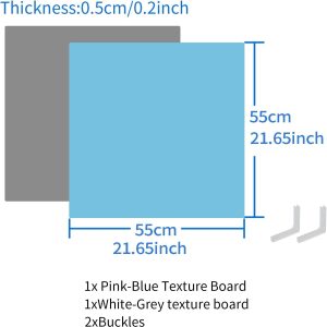 ARS® Photo Backdrop Boards Kit, 2 in 1 Food Photography Backdrop Board, Tabletop Flat Lay Product Photography Props Realistic Surface for Jewelry Cosmetics PinkBlue & WhiteGray 2 Pack 1.8x1.8ft - Image 3