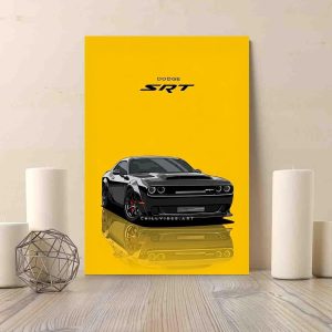 ARS® Dodge Challenger SRT Canvas Wall Art for Decoration Frame easy to hang, 90x60cm, 1Pcs - Image 2