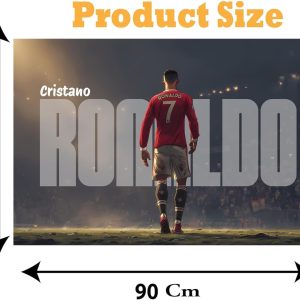 ARS® Cristiano Ronaldo Canvas Wall Art for Decoration Frame easy to hang, 90x60cm, 1Pcs - Image 2