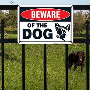ARS® Beware of Dog (2 Pack) 10x14 Inches, Rust Free 0.40 Aluminum, Fade Resistant, Easy Mounting, Indoor/Outdoor Use - Image 4
