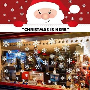 ARS® Christmas Snowflake Window Stickers Clings Decorations,Snowflake Window Clings Decals for Christmas Decorations (8 sheets) Holiday Decorations Ornaments Party Supplies - Image 5