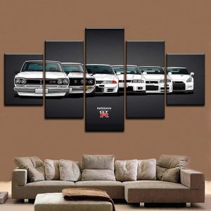 ARS® Canvas Painting HD Print Modular Artwork Modern 5 Pieces Nissa Skyline Gtr Car Pictures Home Decorative Wall Art Unique Poster - Image 1