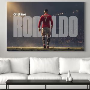 ARS® Cristiano Ronaldo Canvas Wall Art for Decoration Frame easy to hang, 90x60cm, 1Pcs - Image 1