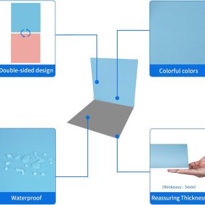 ARS® Photo Backdrop Boards Kit, 2 in 1 Food Photography Backdrop Board, Tabletop Flat Lay Product Photography Props Realistic Surface for Jewelry Cosmetics PinkBlue & WhiteGray 2 Pack 1.8x1.8ft - Image 7