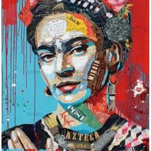 ARS® Famous People Portrait Printings Red Blue Pop Art Paintings Colorful Canvas Wall Art Prints and Posters Realismus Pictures for Living Room Modern Home Wall Decor Wooden Framed 24"x36" - Image 4