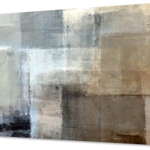 ARS® Canvas Prints Abstract Wall Art Print Paintings Grey and Brown Stretched Canvas Wooden Framed for living Room Bedroom and Office Home Decor Artwork XLarge 24x45inch - Image 8