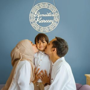 ARS® Ramadan Door Wreath (12in) Ramadan Mubarak Sign Decorations for Home Wreath for Front Door - Door Decoration - Image 5