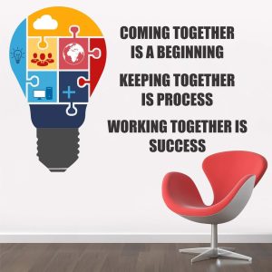 ARS® Working to Gather is Success Inspirational Motivational Quotes Wall Sticker (PVC Vinyl, 80 X 55 cm, Multicolour) - Image 3