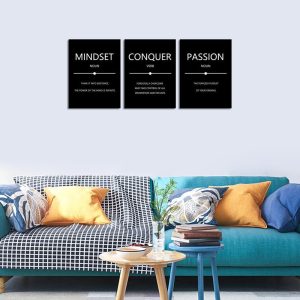 ARS® Motivational Wall Art Poster Office Decor Inspirational Mindset Passion Conquer Canvas Print Art Positive Quotes Poster Prints Inspiration Entrepreneur Wall Decor for Home (36''Wx 16''H) - Image 5