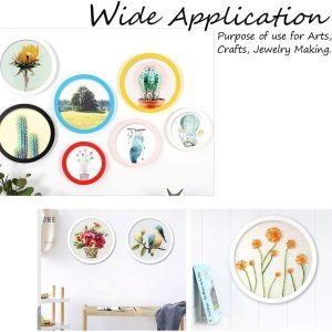 ARS® 3pcs Canvas Boards - Round Wood Painting Boards, 15cm & 20cm Diameter, Unfinished Wood Paint Pouring Panels for Crafts - Image 7