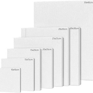 ARS® Stretchable Blank Art Boards Set, 5 Pieces, White,CANVAS 20x30 cm - Image 7