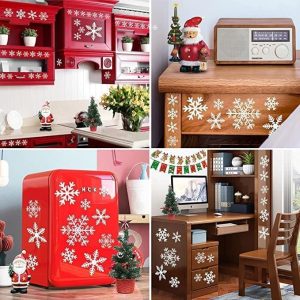 ARS® Christmas Snowflake Window Stickers Clings Decorations,Snowflake Window Clings Decals for Christmas Decorations (8 sheets) Holiday Decorations Ornaments Party Supplies - Image 3