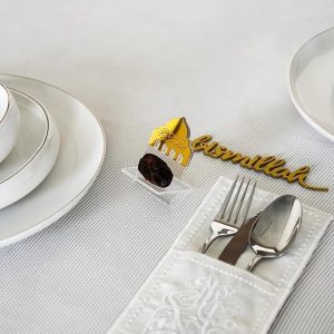 ARS® Date Holder Plexiglass Ramadan Decoration - Eid Gift Islamic Muslim Decor - Iftar Table Acrylic Bismillah 2 Pcs - Image 5