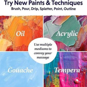 ARS® BLANK CANVAS (70 X 100) cm (white), 100% Cotton Artist Canvas Boards For Painting, Acrylic Pouring, Oil Paint Dry & Wet Art Media - Image 7