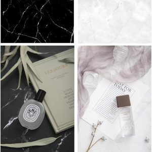 ARS® Flat Lay Marble Backdrops Set 3pcs 34x21inches/54x84cm Food Photography Photoshoot Background Double Sided Marble for Photo Studio Jewelry Tabletop Blogger Pictures Props, 6 Patterns - Image 3