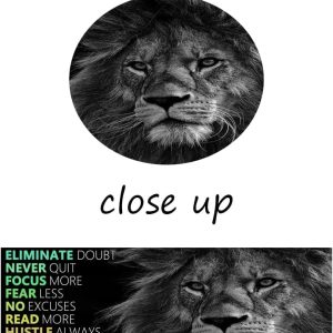 ARS® Inspirational Office Decor Wall Art Motivational Canvas Wall Art Lion Posters Entrepreneur Quote Wall Paintings Picture 3 Pieces Artwork for Home Bedroom Decor Framed Ready to hang 36''Wx 16'' - Image 4