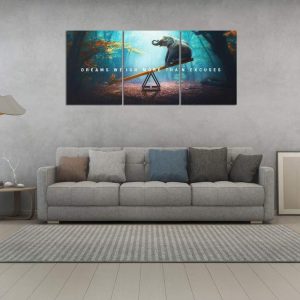 ARS® Motivational Posters Prints Entrepreneur Quote Canvas Wall Art Inspirational Wall Decor Elephant Picture Painting Motivation Artwork Decoration for Office Living Room Bedroom (48”Wx24”H) - Image 3