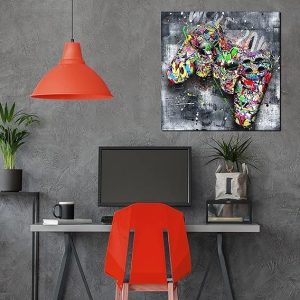 ARS® Graffiti Wall Art Bedroom - Large Gaming Canvas Wall Art - Teen Boy Room Decor Ready to Hang Size 60 x 60 CM - Image 3