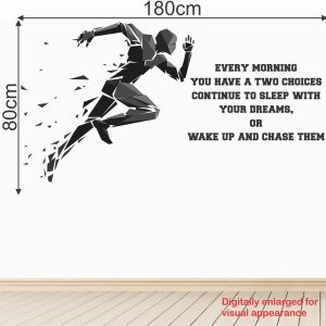 ARS® Gym - Fitness - Bodybuilding - Office - Sports - Workout - Boxing - Inspirational - Motivational - Quotes - Wall Sticker' -SM788 (Multi Colour, Vinyl - 180cm X 80 cm) - Image 4