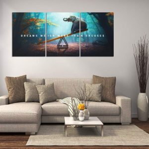 ARS® Motivational Posters Prints Entrepreneur Quote Canvas Wall Art Inspirational Wall Decor Elephant Picture Painting Motivation Artwork Decoration for Office Living Room Bedroom (48”Wx24”H) - Image 8