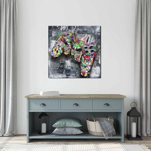 ARS® Graffiti Wall Art Bedroom - Large Gaming Canvas Wall Art - Teen Boy Room Decor Ready to Hang Size 60 x 60 CM - Image 6