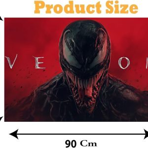 ARS® Venom Canvas Wall Art 60x90cm – Framed Superhero Poster for Home, Office & Bedroom – Marvel Canvas, 1 Piece - Image 3
