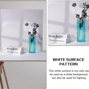 ARS® 2 Marble 24x24in Photography Backdrop Boards with 2 PCS Bracket for Flat Lay or Food Photography Background Marble and White Backdrop Photo Table Backdrop - Image 3