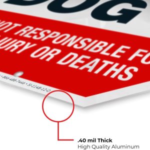 ARS® Beware of Dog Sign German Shepherd, Dog Warning Sign, 12x12 Octagon Rust Free Aluminum,Weather/Fade Resistant, Easy Mounting, Indoor/Outdoor Use - Image 5