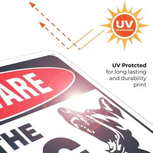 ARS® Beware of Dog (2 Pack) 10x14 Inches, Rust Free 0.40 Aluminum, Fade Resistant, Easy Mounting, Indoor/Outdoor Use - Image 5