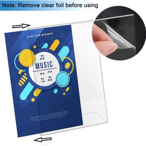 ARS® Table Stands, Pack of 1 pcs, L Stand, DIN A6 High, Crystal Clear Polystyrene 1.5 mm, Menu & Brochure Stands for Restaurants, Hotels, Conference & Reception - Image 6