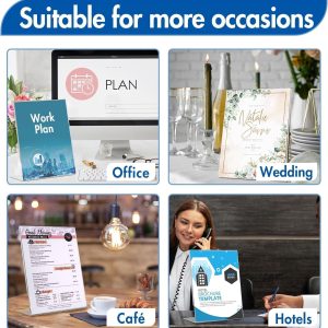 ARS® Table Stands, Pack of 1 pcs, L Stand, DIN A6 High, Crystal Clear Polystyrene 1.5 mm, Menu & Brochure Stands for Restaurants, Hotels, Conference & Reception - Image 3