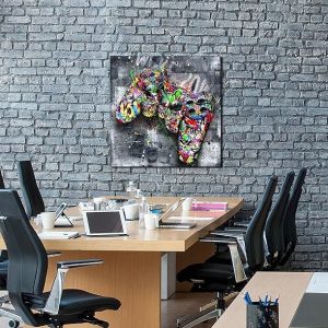 ARS® Graffiti Wall Art Bedroom - Large Gaming Canvas Wall Art - Teen Boy Room Decor Ready to Hang Size 60 x 60 CM - Image 7