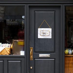 ARS® Double Sided Open and Closed Sign for Businesses, Marble Print -22x29 cm Hanging Sign for Coffee Bar Shop Door Window (2 Pack) - Image 4