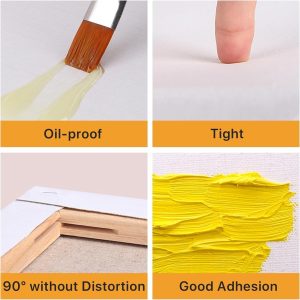 ARS® Blank Canvas 55 x 160 cm White - this premium-quality canvas 100% Cotton Artist Canvas Boards For Painting, Acrylic Pouring, Oil Paint Dry & Wet Art Media - Image 7